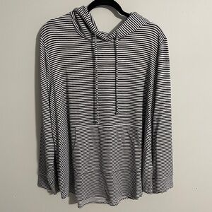 Workshop navy and white striped sweatshirt